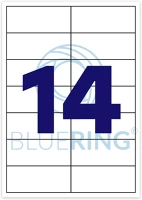Bluering 1306547 Etikett címke, 105x42,4mm, 100 lap, 14 címke/lap kép