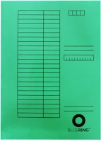 Bluering 1308116 Iratgyűjtő, táblázatos pólyás dosszié a4, 230g. karton  zöld kép