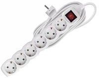 Bluering 3500W Elosztó hat csatlakozós kapcsolós túlfeszültség védett 1,5m kábellel asztali 16a max. 3500w ® kép