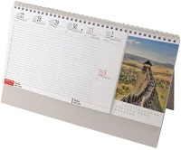 Bluering ASZNAP358 Asztali naptár képes, 325mmx155mm, álló tartóval 2025. kép