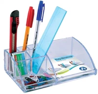 Bluering H303839107 Írószertartó 7 rekeszes 180x110x55mm, műanyag, ® víztiszta kép