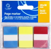 Bluering H3046860 Jelölőcímke 25x38mm, 3x22lap, műanyag 3szín ® kép