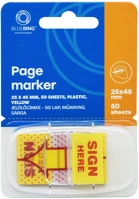 Bluering H30JELCMUA50LSSIGN Jelölőcímke 25x45mm, 50lap, műanyag ® aláírás ikon sárga kép