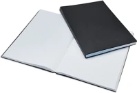 Bluering H30MBEA4200KOCK Beírókönyv a4, 200lap fekete pvc borító, ® kockás kép