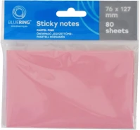 Bluering JJ50301-3*5 Jegyzettömb öntapadó, 76x127mm, 80lap, ® , pasztell rózsa kép