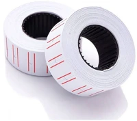 Bluering MX-22X12 Árazószalag 22x12mm, fehér piros vonallal 25 tekercs/karton, motex kép