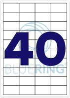 Bluering TBY061554 Etikett címke, 52,5x29,7mm, 100 lap, 40 címke/lap ® kép