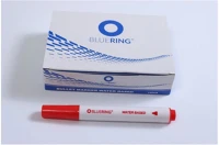 Bluering tby071243 Flipchart marker rostirón vizes kerek végű 3mm, bluering® piros