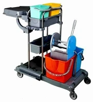 Bluering VÖDÖRREL_BLUERING T1558 Takarítókocsi műanyag/króm vázas 2 x 18 liter és 2 x 6 literes kép