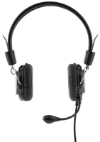 Bluestork MC201 Office headset 3,5 jack fekete headset kép
