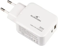 Bluestork PW-NB-30-C-A/2 Telefon töltő -  (usb-c, usb-a, 30w, fehér) kép