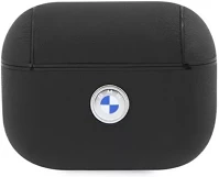 Bmw BMAP2SSLBK Geniune leather silver logo apple airpods pro 2 szilikon tok, fekete kép