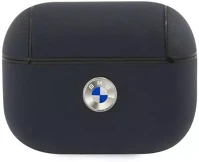 Bmw BMAPSSLNA Geniune leather silver logo apple airpods pro szilikon tok,  kék kép