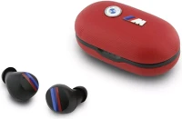 Bmw BMTWST18CPMER Metal logo tws vezeték nélküli bluetooth fülhallgató, enc, piros kép