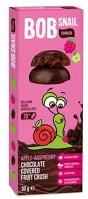 Bob snail BS-4130 Gyümölcs snack, 30 g, alma-málna étcsokoládéban kép