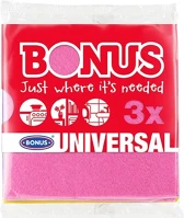Bonus 12.00701 Törlőkendő általános  vegyes színű 18x18cm 3 darabos kép