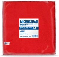 Bonus 12.02128 Törlőkendő mikroszálas  microclean horeca haccp 40x40 cm piros 10 darabos kép