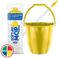 Bonus 12.02181 Felmosó szett  extra vödör 11l+ 120cm nyél + softmop pótfej sárga kép