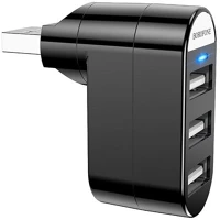 Borofone DH3 3-ports splitter usb-c hub black kép