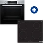 Bosch 100067020 hbg578es3 beépíthető sütő + bosch pue611bb5e beépíthető indukciós kép