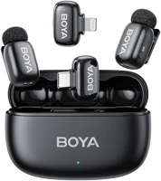 Boya 2-01 mini 2 - 2 adó + 2 vevő (usb-c és lightning csatlakozóval) + 1 töltőtok kép