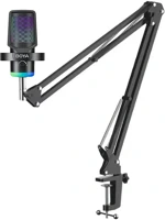 Boya BOYA CASTMIC G40B - kettős membrános, többirányú asztali broadcast mikrofon boom karral kép