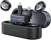 Boya BOYALINK 3-01 Mikrofon - (vezeték nélküli, zajszűrés, fekete, lightning, usb-c, 3,5mm) kép