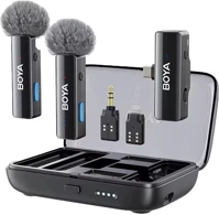 Boya BOYALINK V2.0 Mikrofon - (vezeték nélküli, zajszűrés, fekete, lightning, usb-c) kép