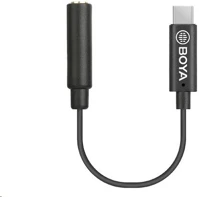 Boya BY-K4 3.5mm trs jack lengő aljzat -> usb type-c átalakító kábel 6cm kép