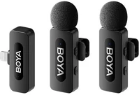 Boya BY-V2 V2.0 Mikrofon - (vezeték nélküli, fekete, lightning) kép