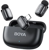 Boya MINI 2-02 Mikrofon -  (vezeték nélküli, ai zajszűrő, fekete, 2tx+1rx, usb-c) kép