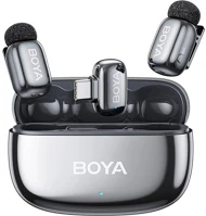 Boya MINI 2-02-SPACE GRAY Mikrofon - (vezeték nélküli, ai zajszűrő, szürke, 2tx+1rx, usb-c) kép