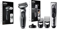 Braun BRAHS705SR Series 7 71-s1000s elektromos borotva +  series 7 hc7390 trimmer kép