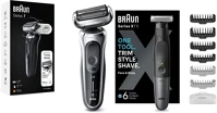 Braun BRAHS705SS Series 7 71-s1000s ezüst elektromos borotva +  series x xt5200 trimmer kép