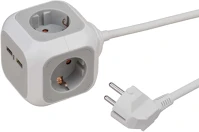 Brennenstuhl BN-1150100 ALEA-Power elosztó USB/dugós blokkal (4 irányú dugaszolóaljzat, 2x USB kép