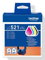 Brother LC521VAL Tintapatron - value pack, 4x 500 oldal, cián/magenta/sárga/fekete kép