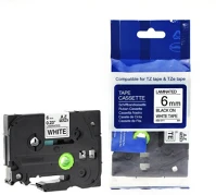 Brother TZE211 Feliratozógép szalag   6mm original fekete/fehér kép