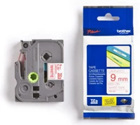 Brother TZE-222 9mm címketekercs fehér-piros kép