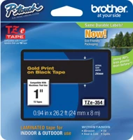 Brother TZE-354 Festékszalag  p-touch, 24 mm fekete alapon arany kép
