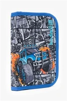 Budmil SZÜRKE-KÉK 10120086 egyrekeszes szürke-kék mintás tolltartó kép