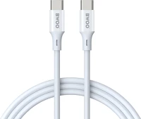 Bwoo TF6933654810876 Kábel  x282 cc - type-c / type-c (usb-c) fehér kábel 1m, 65w ﻿ kép