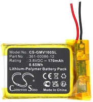 Cameron sino 361-00086-12 Garmin fenix 6s pro / venu, akkumulátor, 170 mah, li-polymer, kompatibilis kép