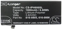 Cameron sino 616-0805 / 616-0806 Apple iphone 6, akkumulátor, 1800 mah, li-polymer, kompatibilis kép