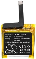 Cameron sino CS-AMT100SH Amazfit gts / gts 1s / c17, akkumulátor, 240 mah, li-polymer, kompatibilis kép