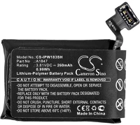 Cameron sino CS-IPW183SH Apple watch 3 (38mm), akkumulátor, 260 mah, li-polymer, kompatibilis kép