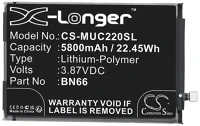 Cameron sino CS-MUC220SL Xiaomi poco c40, akkumulátor, 5800 mah, li-polymer, kompatibilis kép
