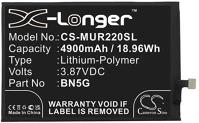 Cameron sino CS-MUR220SL Xiaomi redmi 10a / 10c, akkumulátor, 4900 mah, li-polymer, kompatibilis kép