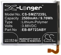 Cameron sino EB-BF723ABY Samsung galaxy z flip4 sm-f721b, akkumulátor, 2500 mah, li-polymer kép