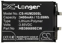 Cameron sino HB386689ECW Huawei honor magic 2, akkumulátor, 3400 mah, li-polymer, kompatibilis kép