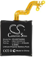 Cameron sino HB472023ECW Huawei watch gt2 (42 mm), akkumulátor, 210 mah, li-polymer, kompatibilis kép